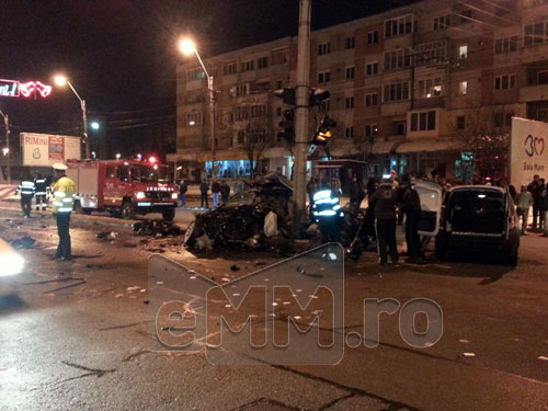 Foto: Accident Dorna, bulevardul Bucuresti Baia Mare (c) eMaramures.ro